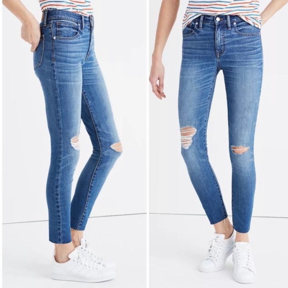 Madewell 9” High Riser Skinny Skinny Distressed